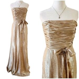 David Meister Champagne/Pink/Silver Shimmer Gown, 6, New Years, Holiday, Formal